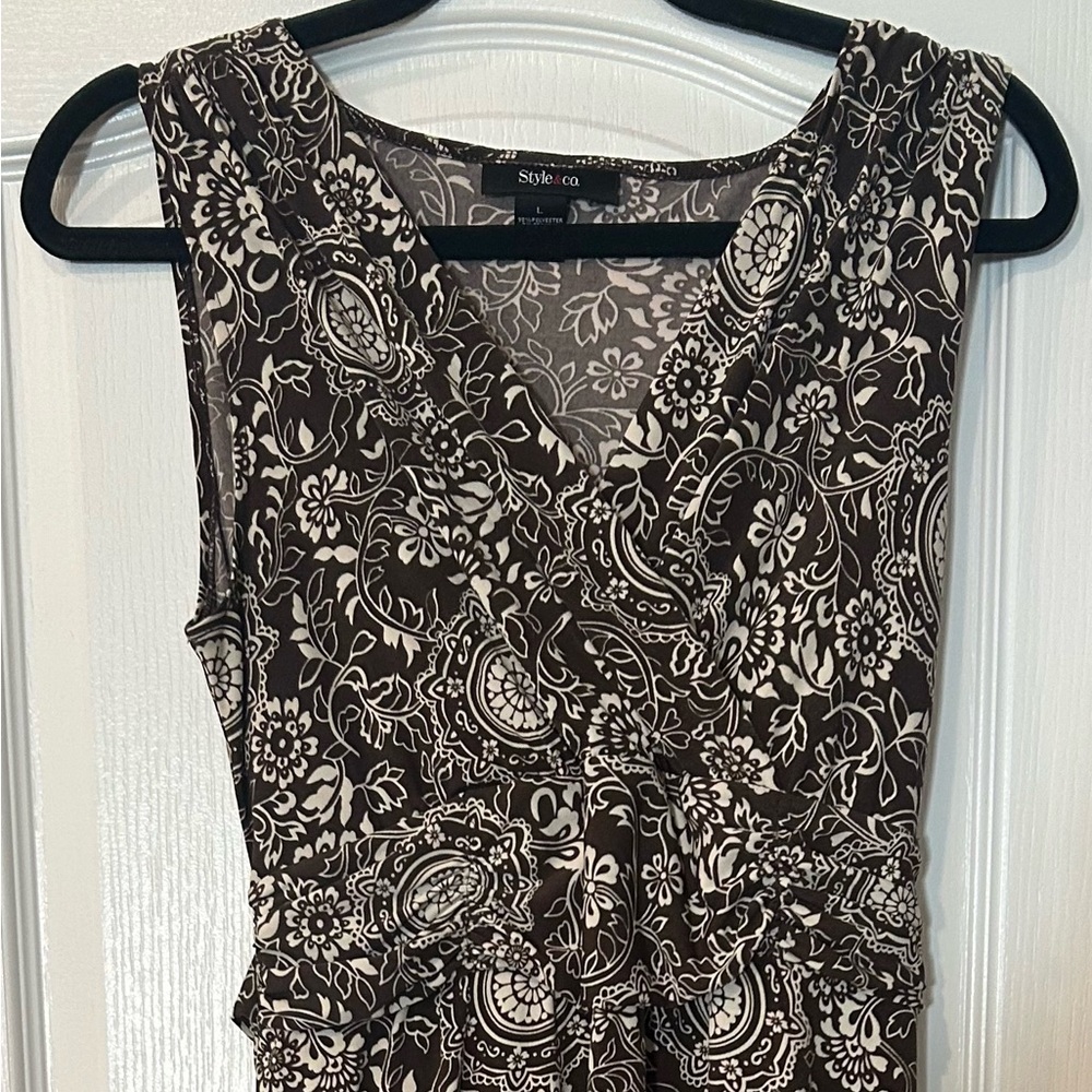 Style & Co Brown & Beige Dress